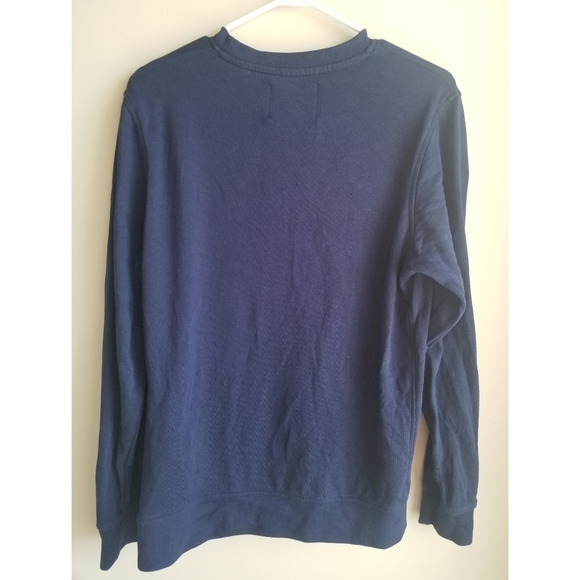 JACK AND JONES CORE NAVY BLUE CREW NECK SWEATER - Picture 2 of 4